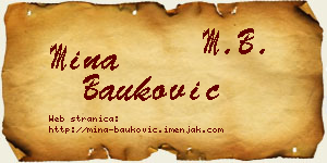 Mina Bauković vizit kartica